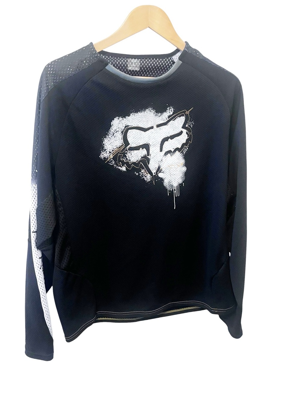 Fox Racing Men’s Vintage Motocross Nomad Black and White Long Sleeve Jersey XL